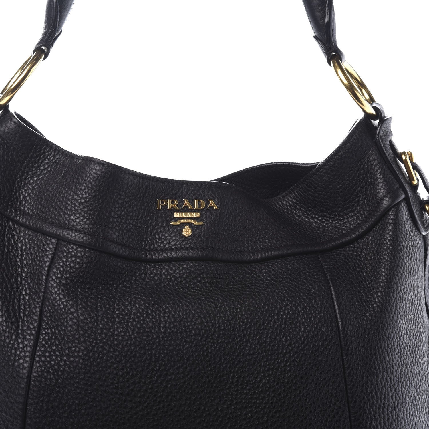 Prada Vitello Daino Hobo Black 10 of 10