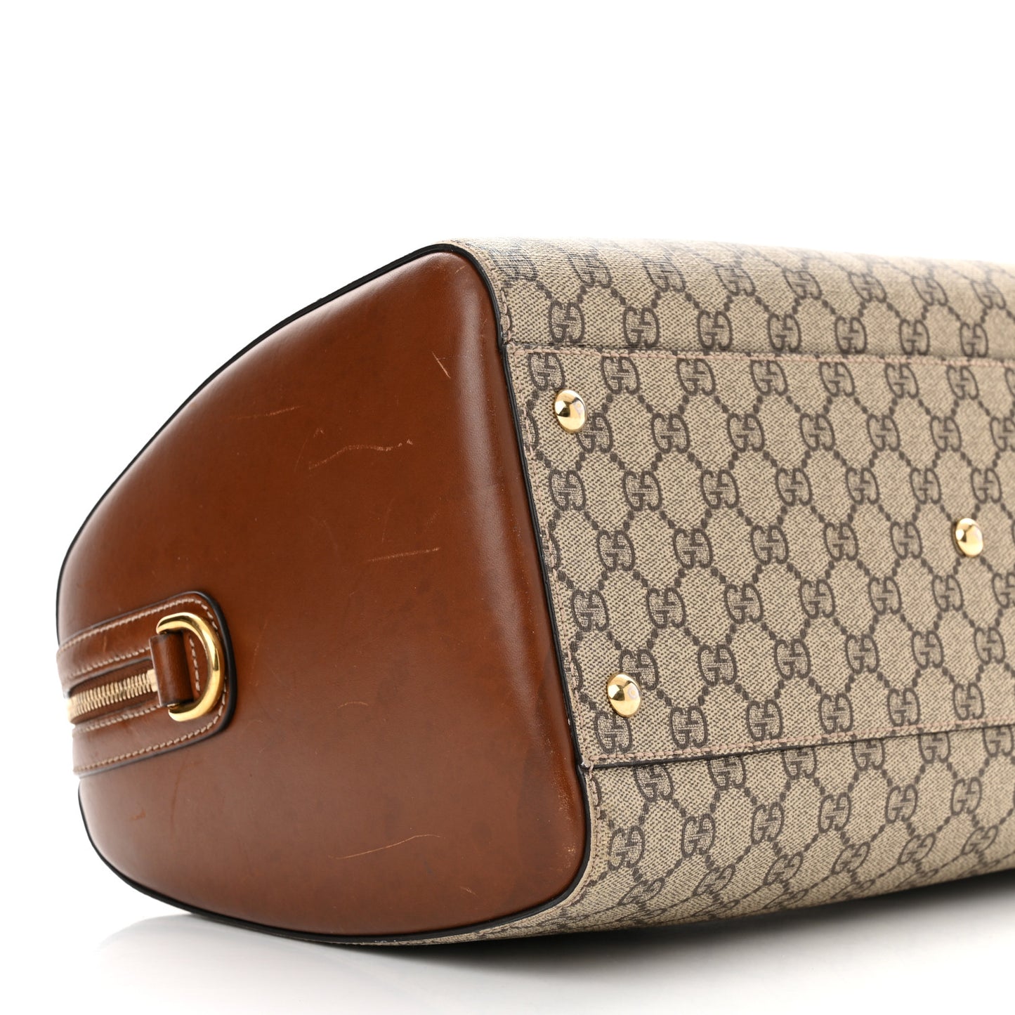 GG Supreme Monogram Medium Boston Beige Cuir