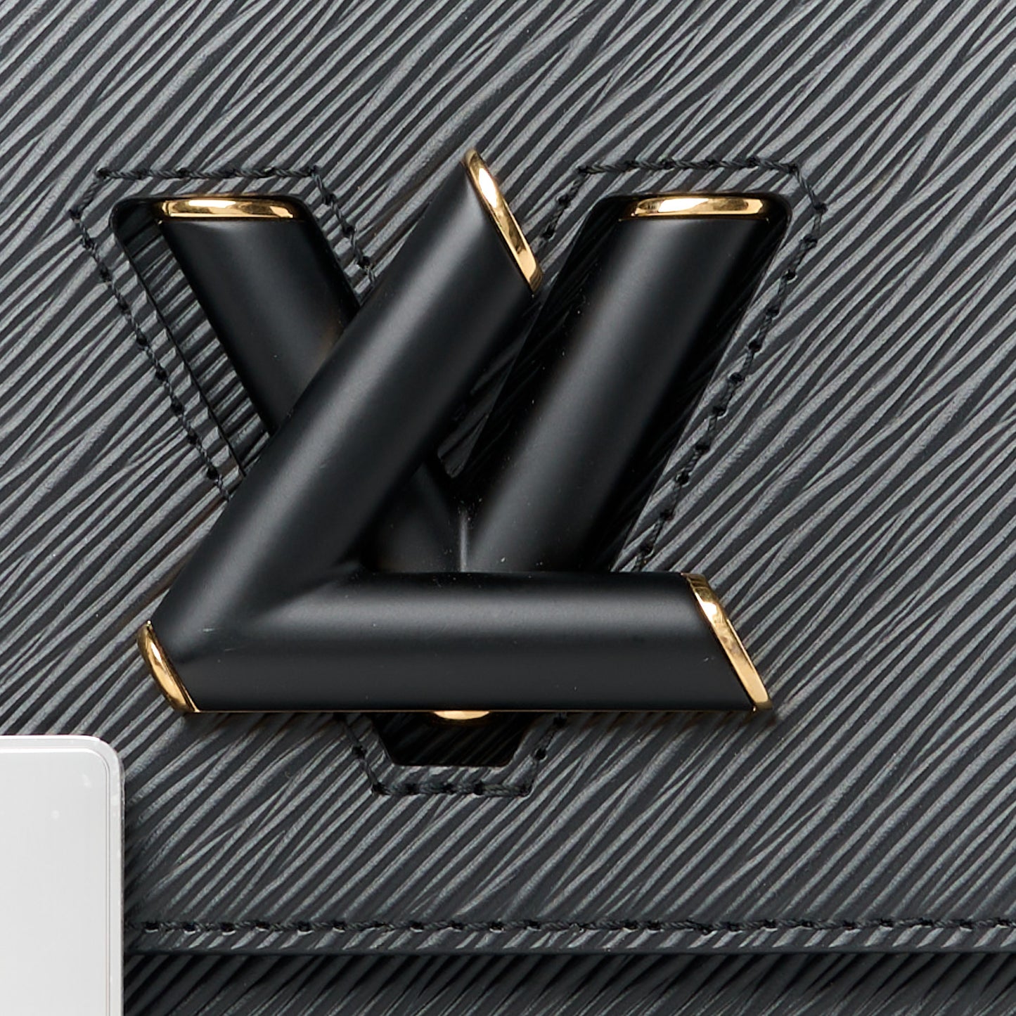 Epi Twist Shoulder Bag MM Matte Black Gold