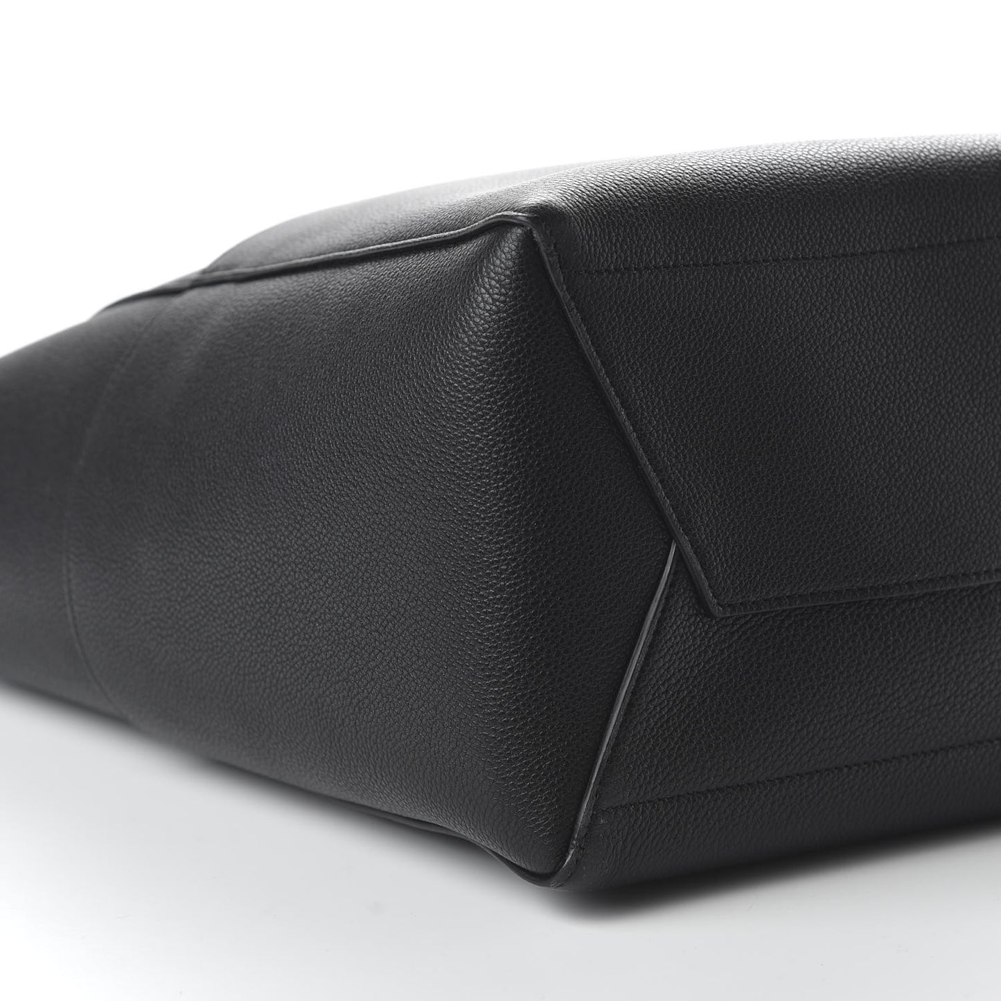 Soft Grained Calfskin Sangle Bucket Bag Black