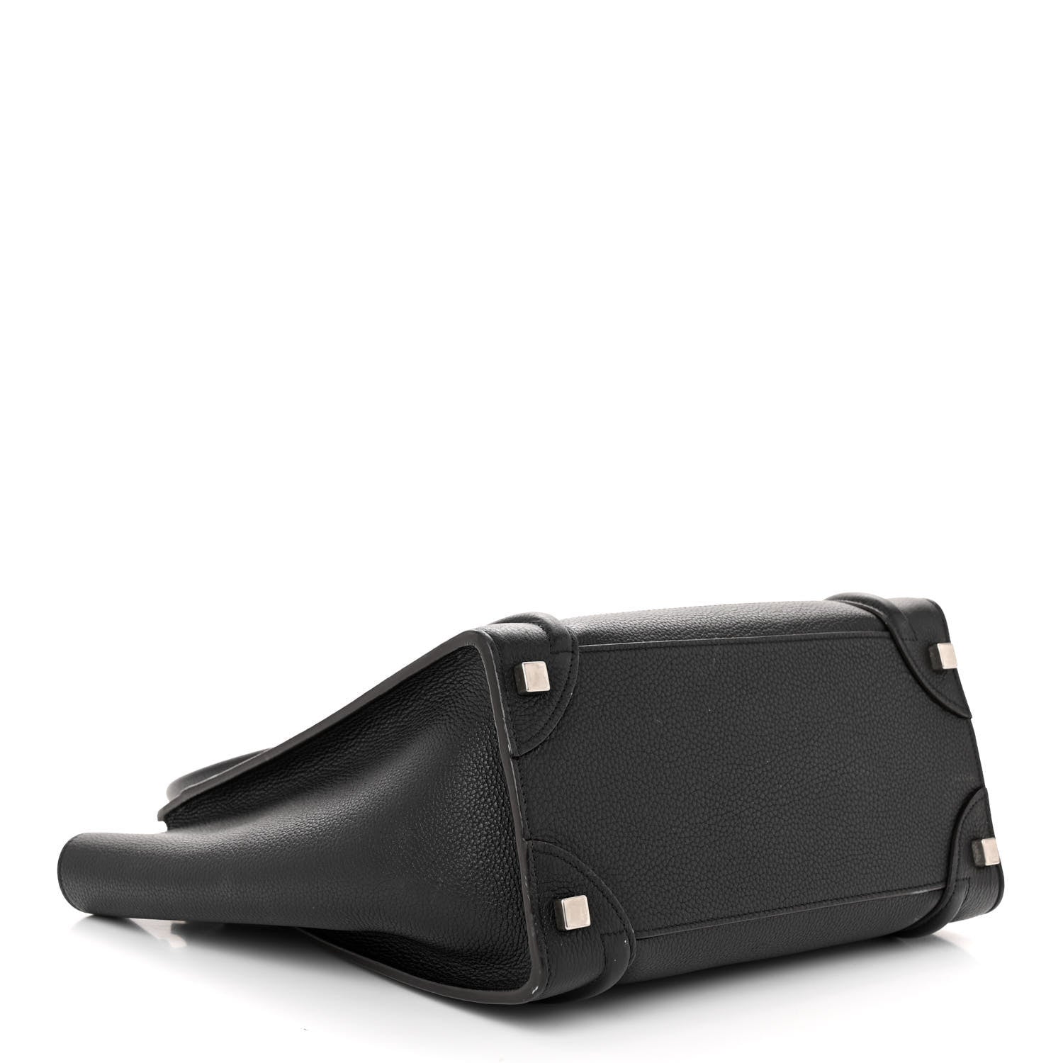 Celine Drummed Calfskin Micro Luggage Black 4 of 10