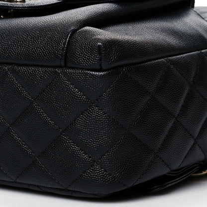 Chanel Caviar Quilted Medium Zip Around Backpack Black 10 of 10