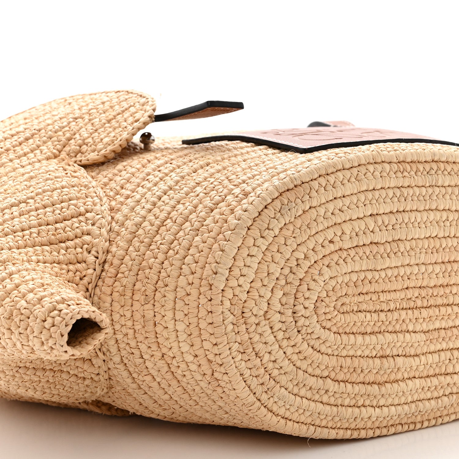 Loewe Raffia Small Elephant Basket Tote Bag Natural Tan 9 of 12
