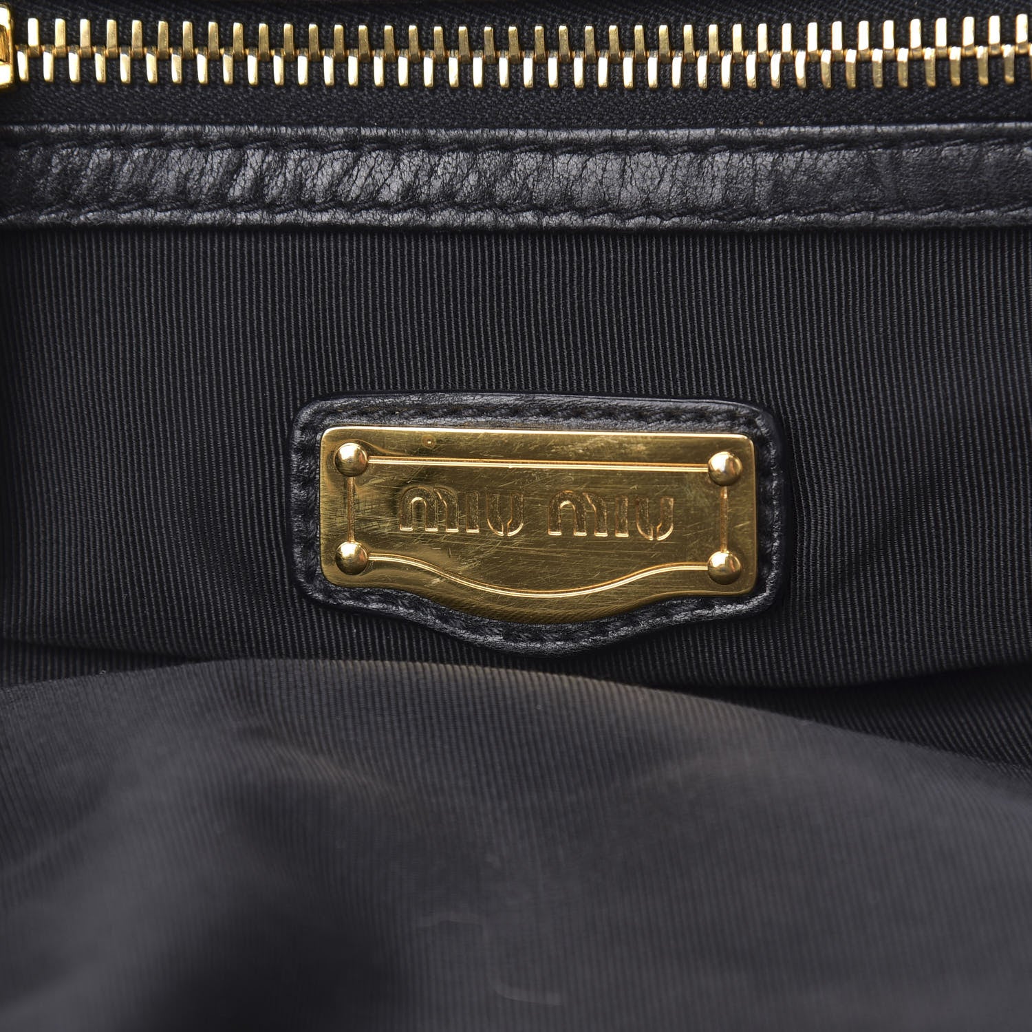 Miu Miu Vitello Vintage Tote Black 6 of 10
