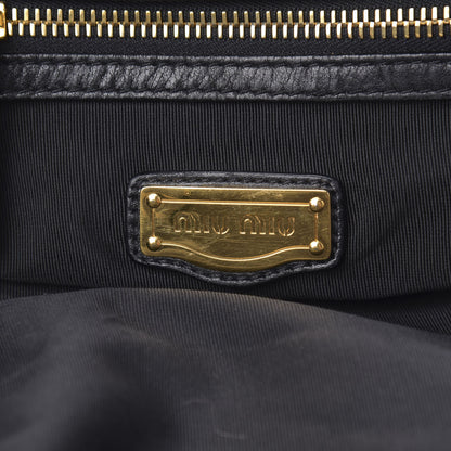 Miu Miu Vitello Vintage Tote Black 6 of 10