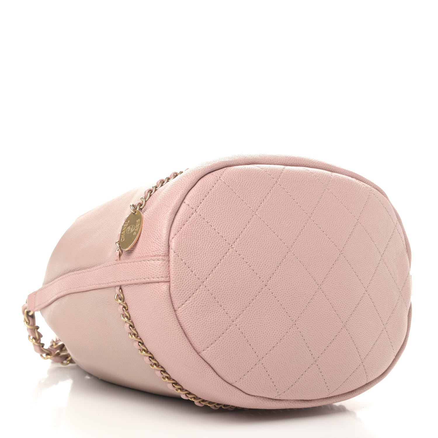 Chanel Lambskin Caviar Lovely Chains Drawstring Bag Pink 3 of 4