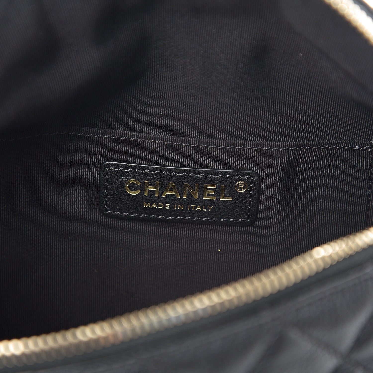 Chanel Calfskin Quilted Banane Waist Bag Fanny Pack Black 5 of 9