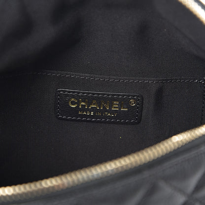 Chanel Calfskin Quilted Banane Waist Bag Fanny Pack Black 5 of 9