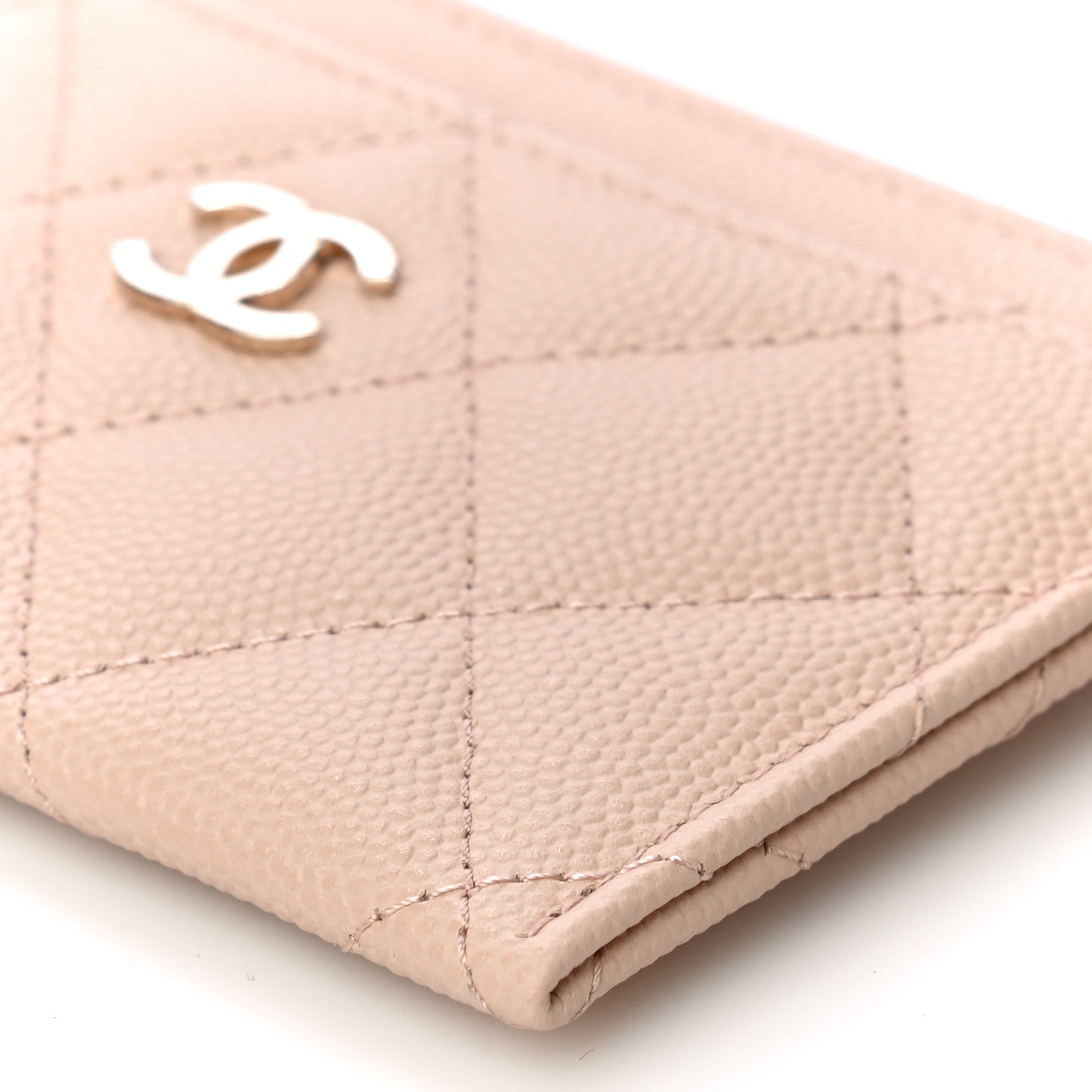 Chanel Caviar Quilted Card Holder Light Beige 11 of 12