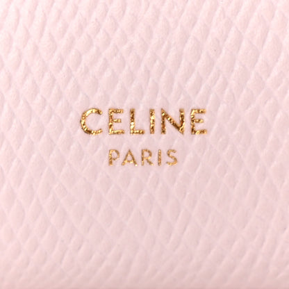 Celine Grained Calfskin Medium Multifunction Strap Wallet Peony Carmin 6 of 14