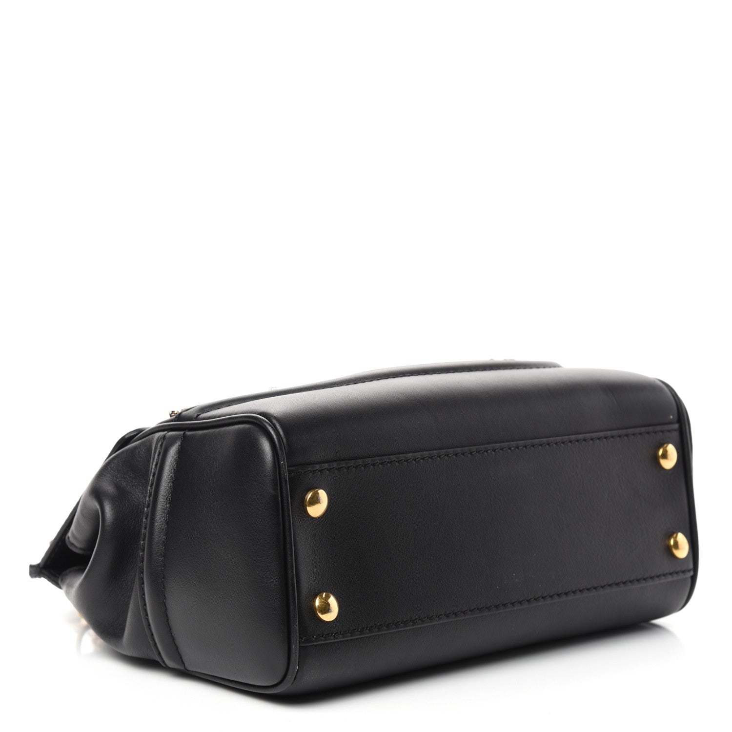 Versace Calfskin Crystal Stud Palazzo Empire Bag Black 4 of 9