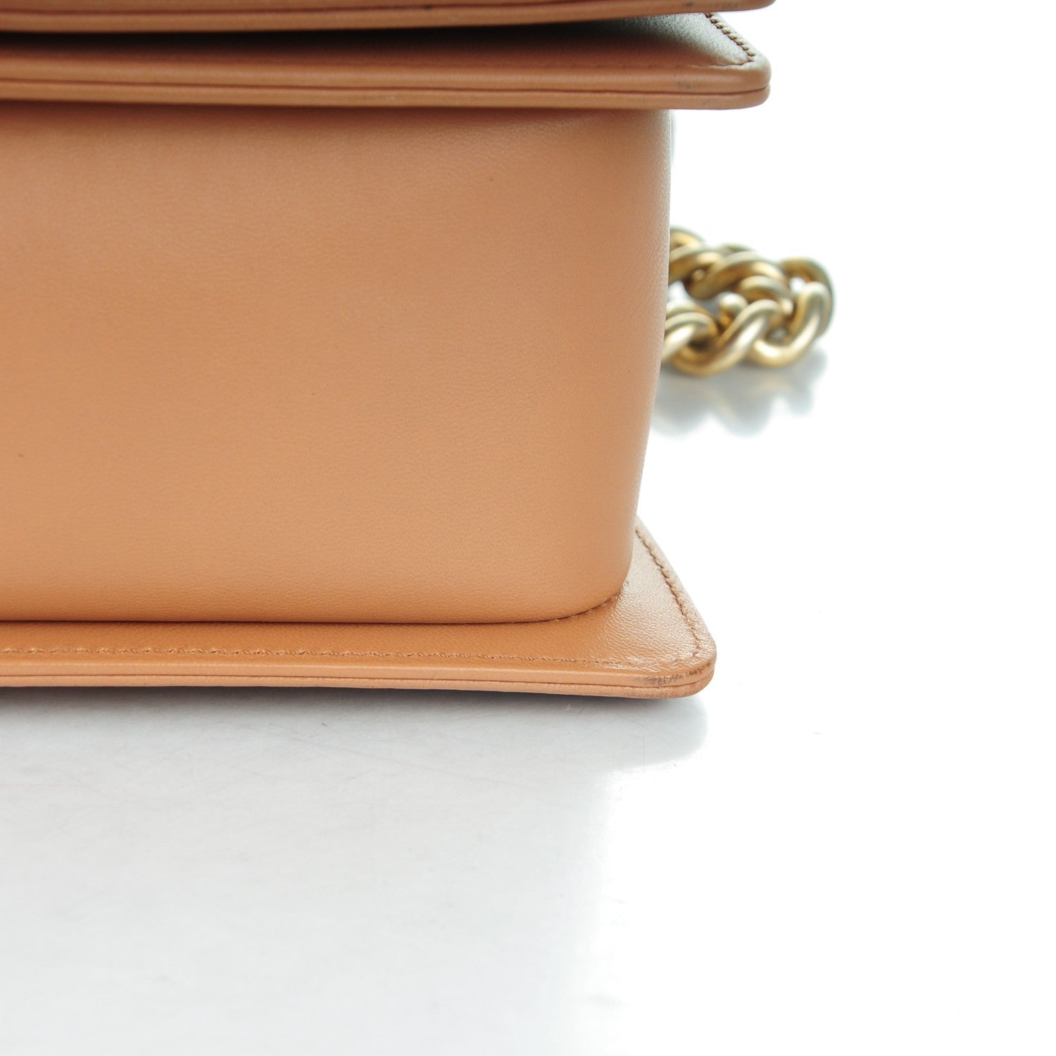 Chanel Lambskin Quilted Medium Boy Flap Camel 14 of 15