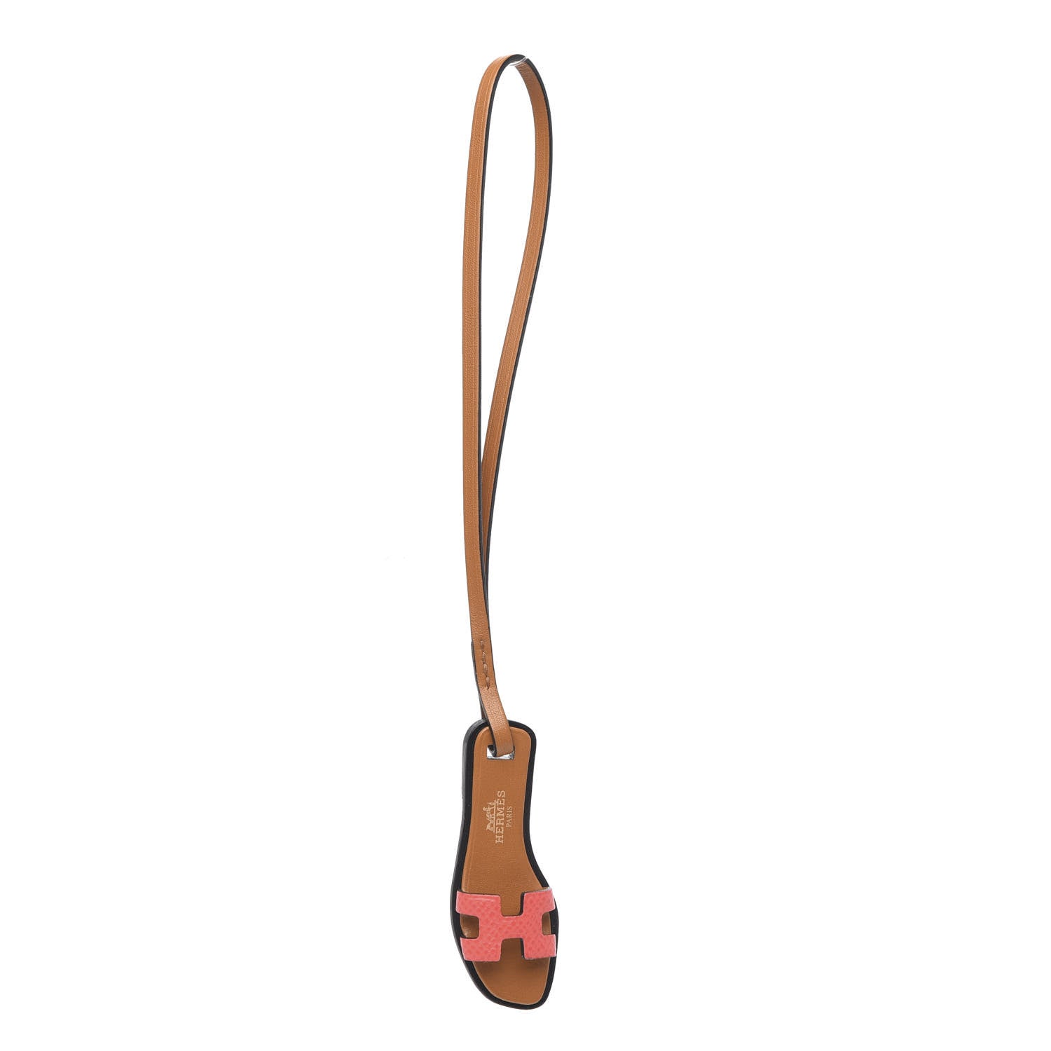 Hermes Epsom Butler Calfskin Hunter Oran Nano Bag Charm Rose Texas 1 of 3