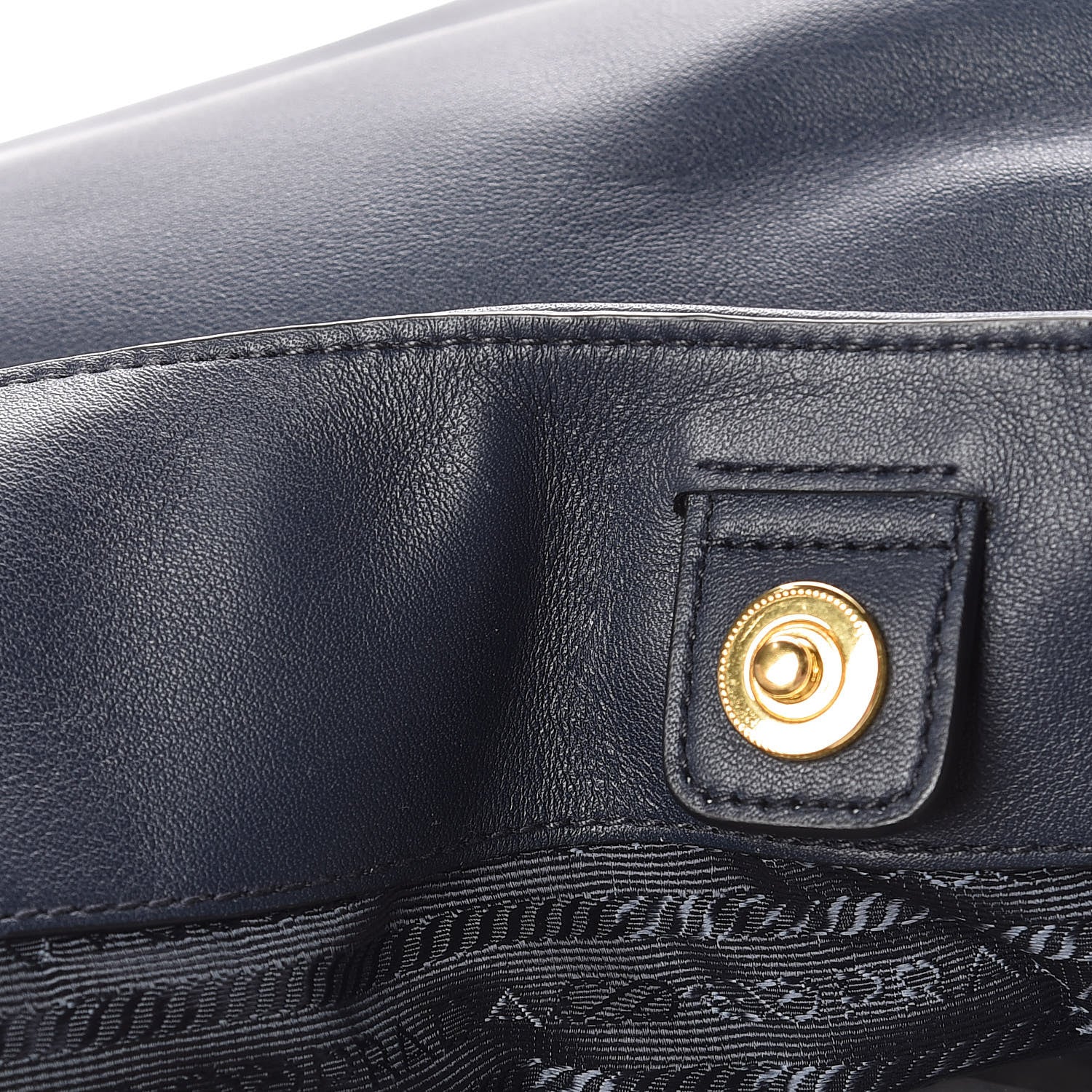 Prada Soft Calf Chain Tote Baltico 10 of 12