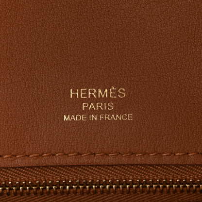 Hermes Veau Doblis Swift Grizzly Birkin 25 Gold 6 of 12