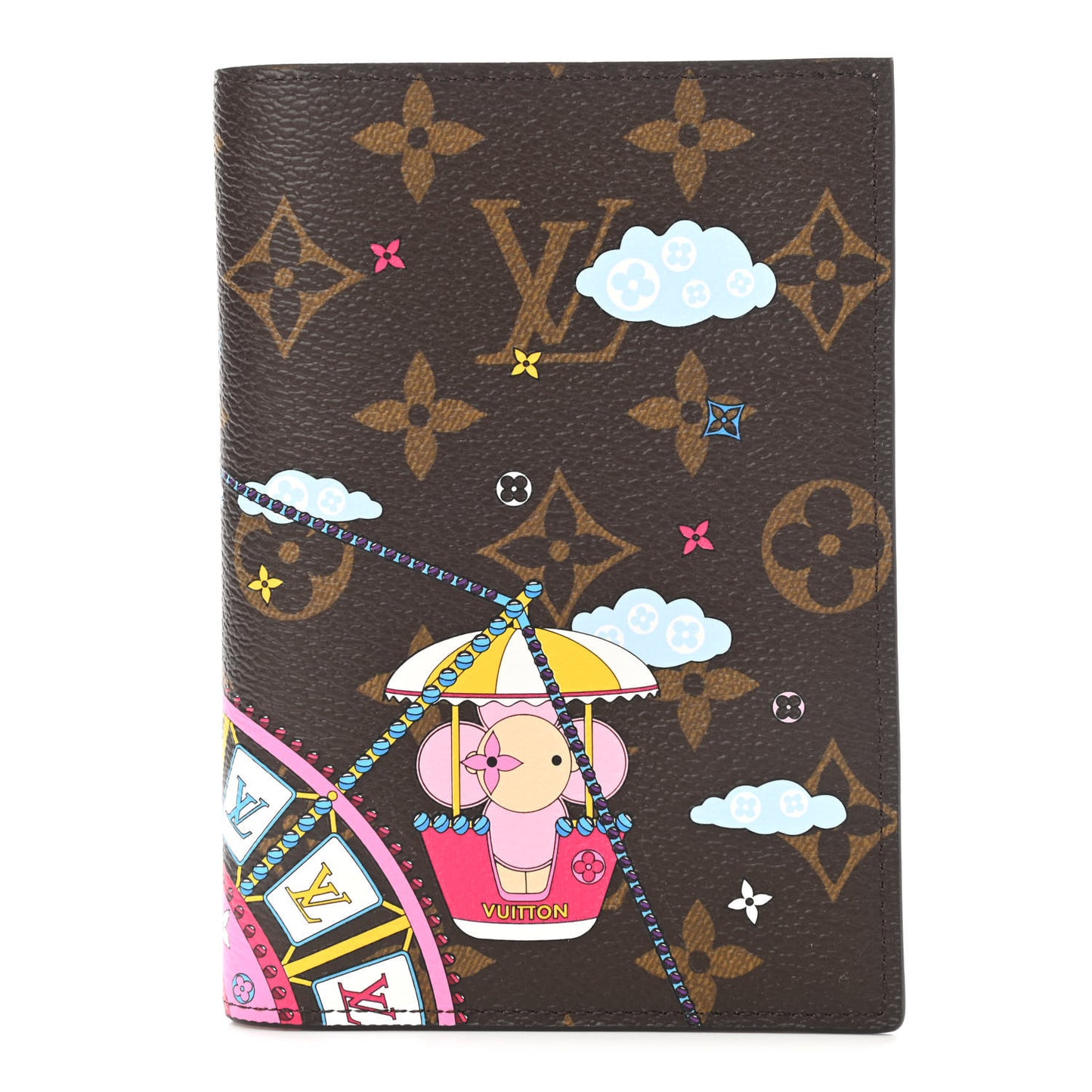 Monogram 2020 Christmas Animation Big Wheel Passport Cover Rose Ballerine