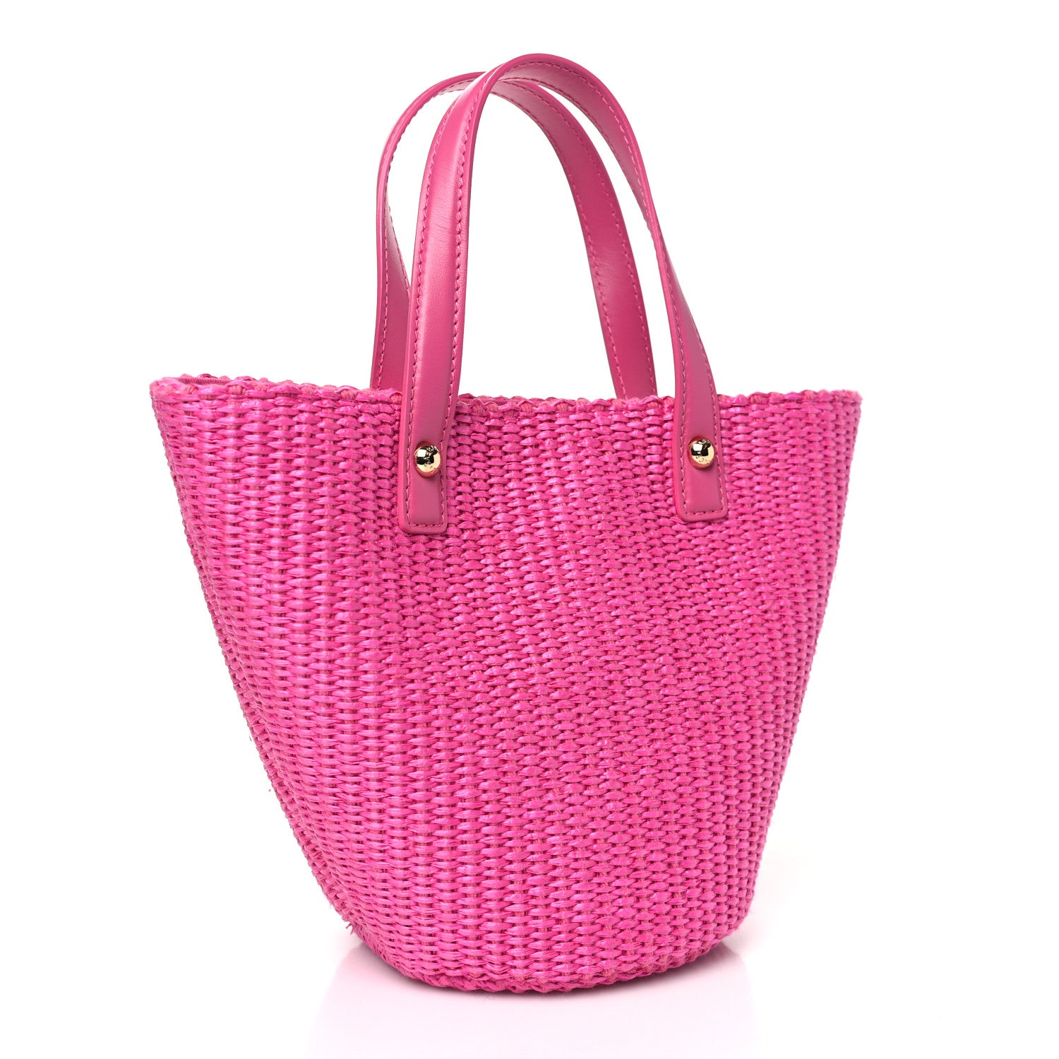 Dolce & Gabbana Woven Raffia Logo Tote Fuchsia 3 of 9