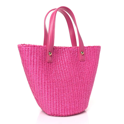 Dolce & Gabbana Woven Raffia Logo Tote Fuchsia 3 of 9