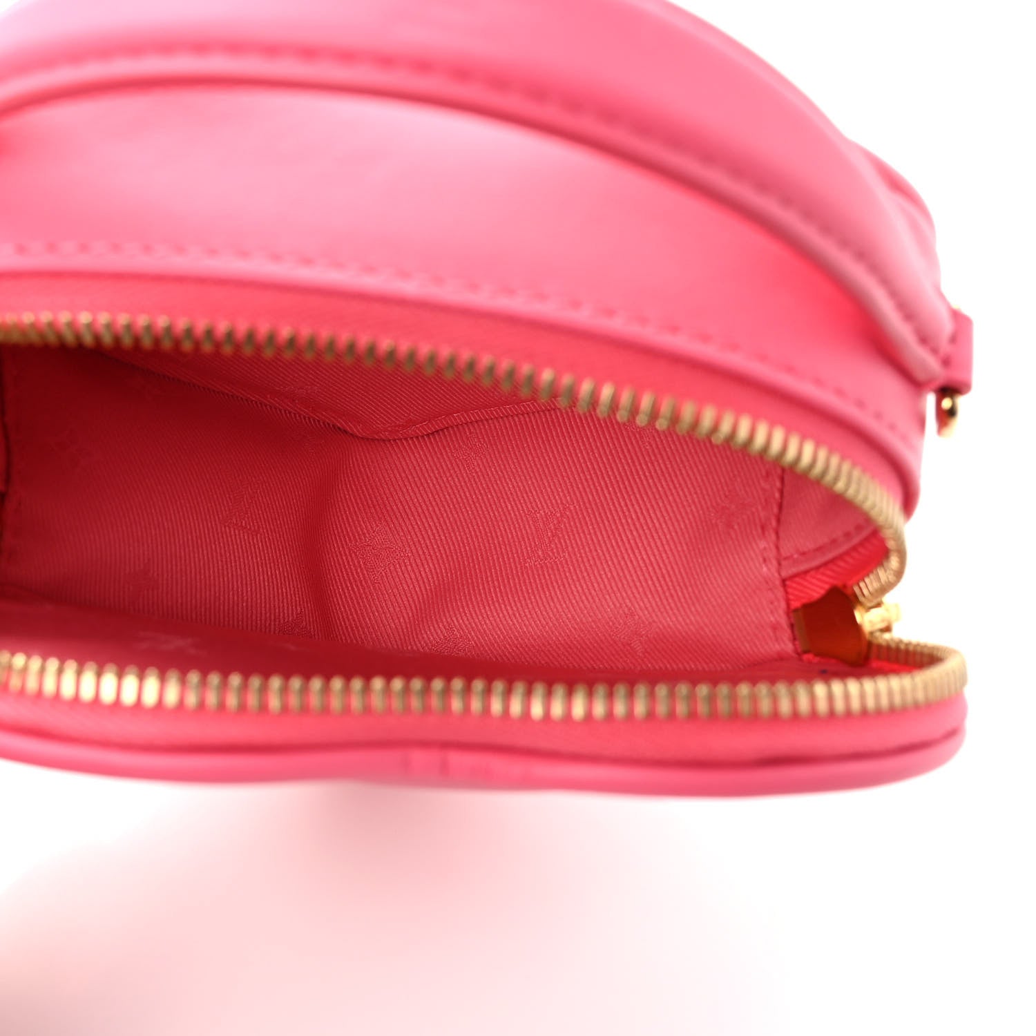Louis Vuitton Calfskin Embroidered Monogram Pop My Heart Bag Pouch Dragon Fruit Pink 5 of 9