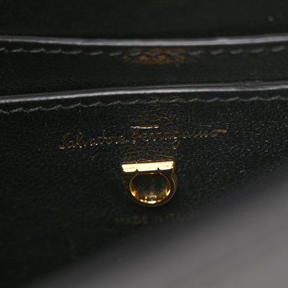 Salvatore Ferragamo Calfskin Aura Shoulder Bag Black 6 of 13