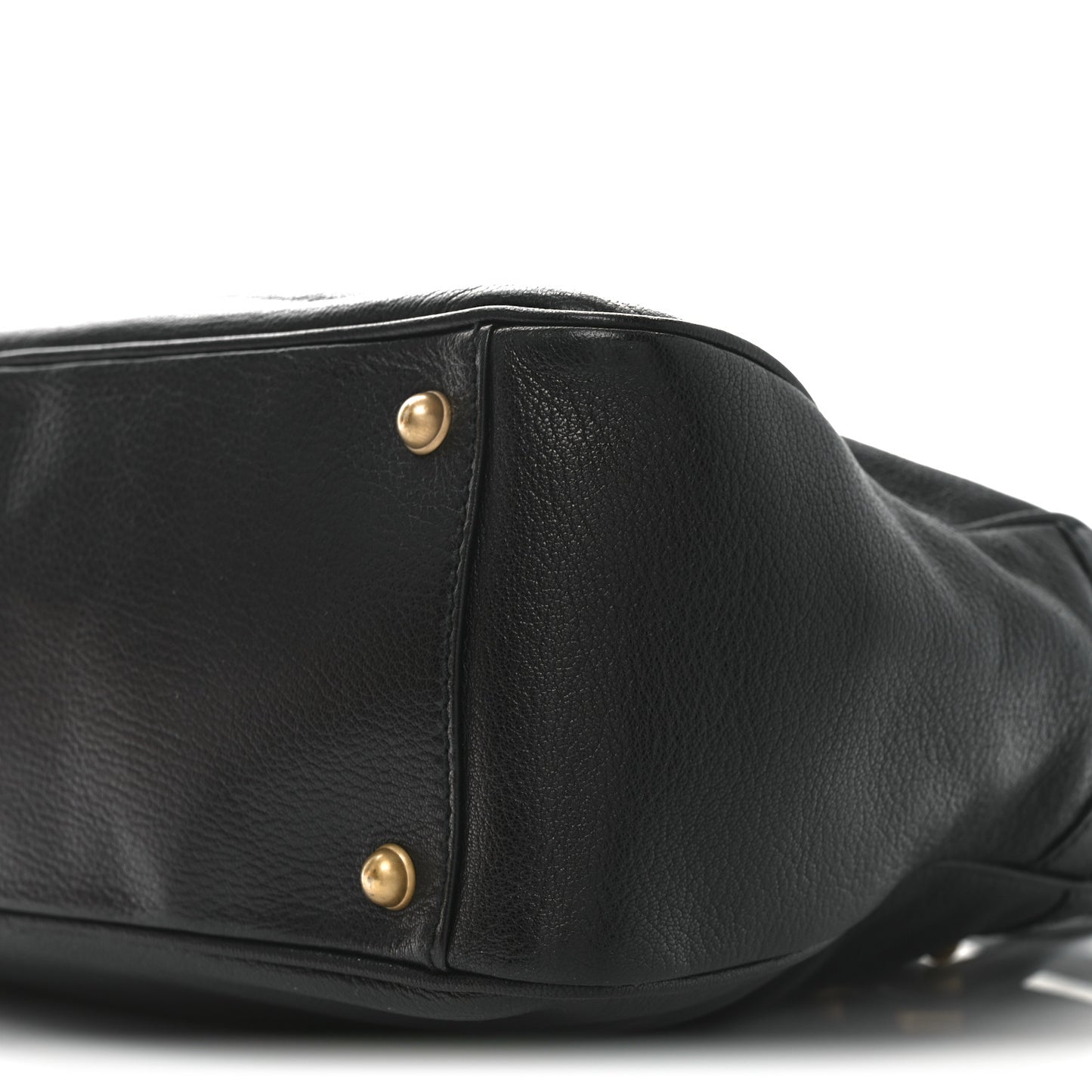 Pebbled Calfskin Blondie Studded Tote Black