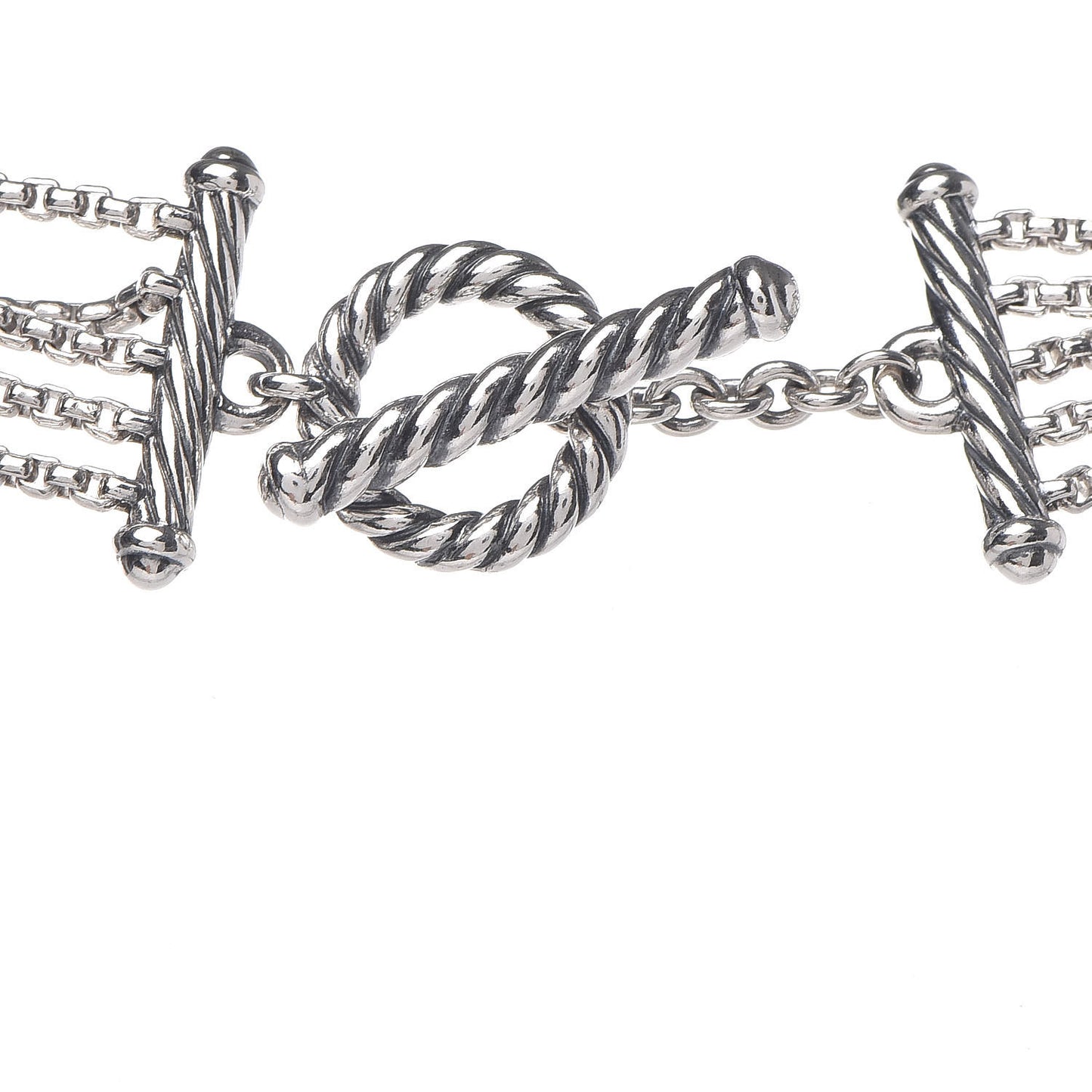 Sterling Silver Willow Five-Row Chain Necklace