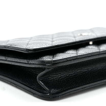 Chanel Caviar Quilted Wallet on Chain WOC Black 10 of 11