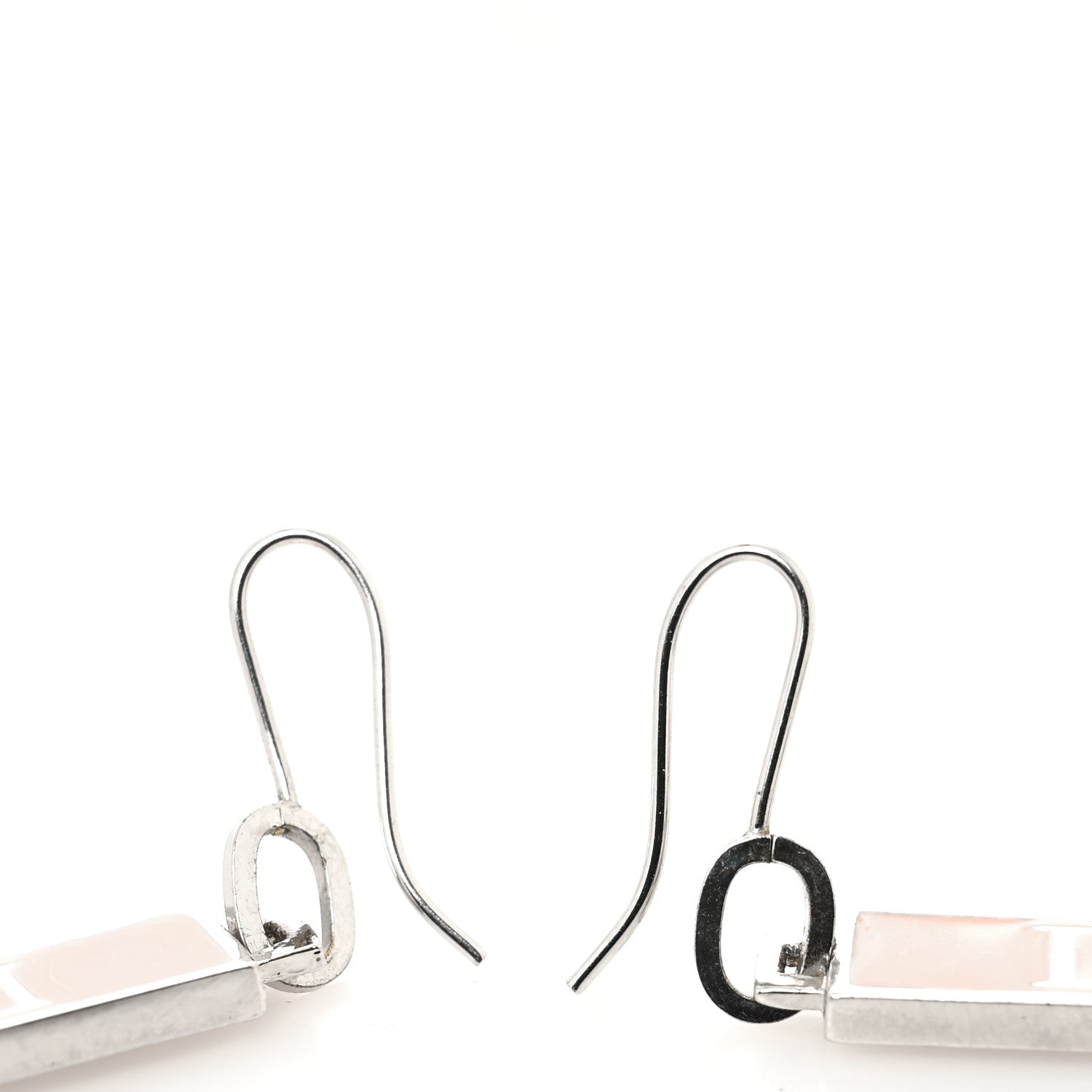 Christian Dior Enamel Bow Earrings Pink Silver 2 of 3