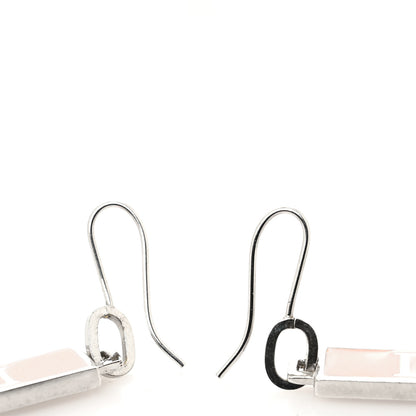 Christian Dior Enamel Bow Earrings Pink Silver 2 of 3