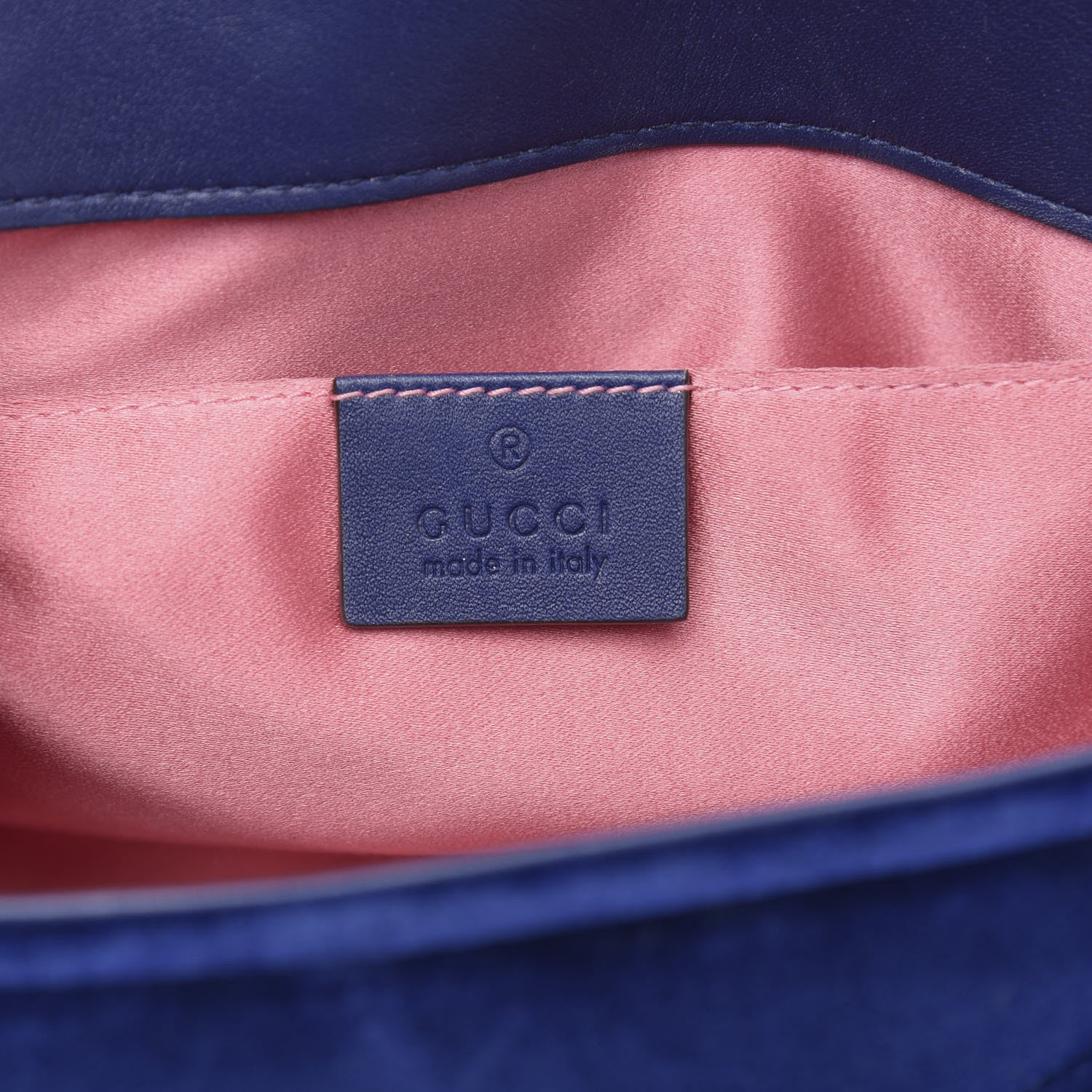 Gucci Velvet Matelasse Mini GG Marmont Shoulder Bag Cobalt Blue 6 of 13