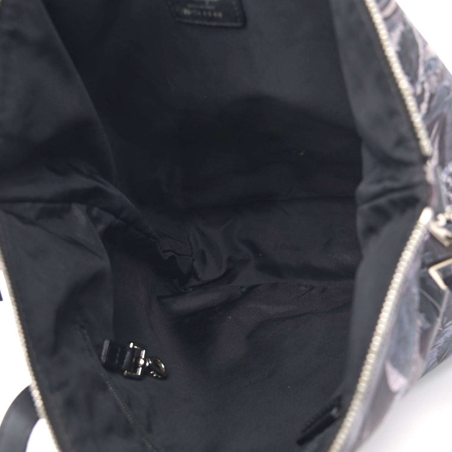 Salvatore Ferragamo Nylon Feather Print Milos Tote Black Multicolor 7 of 12