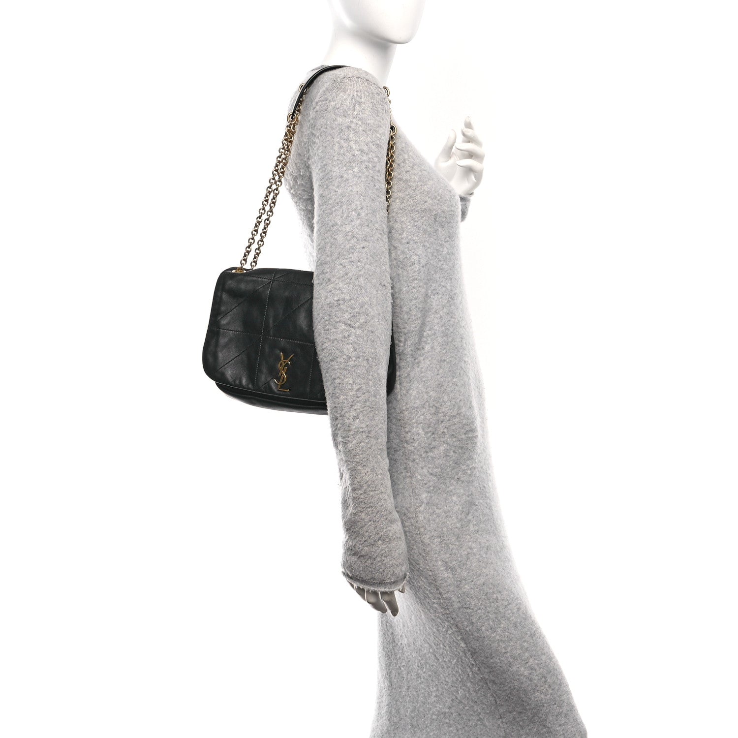 Saint Laurent Lambskin Matelasse Monogram Small Jamie 4.3 Black 2 of 12