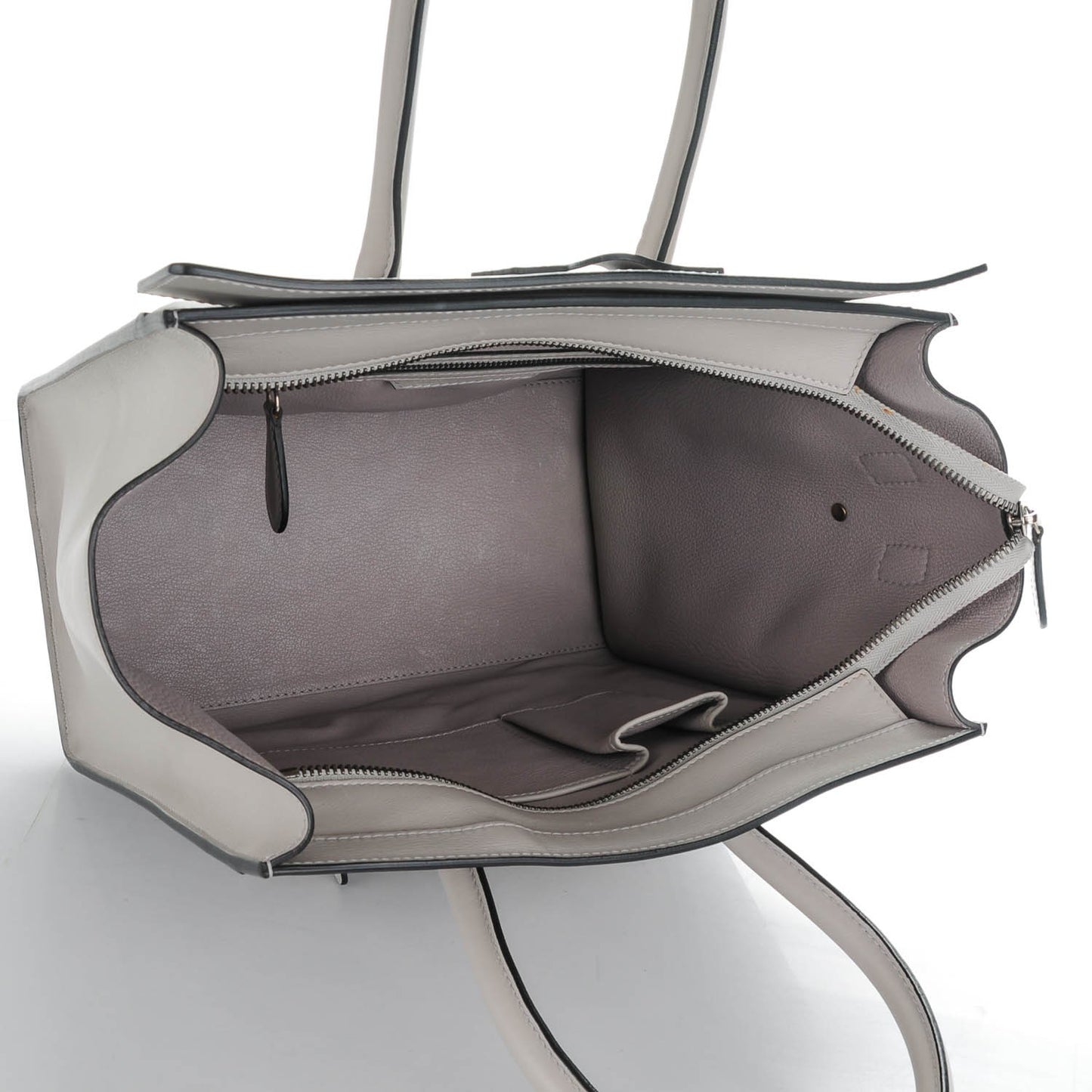 Smooth Calfskin Mini Luggage Light Grey