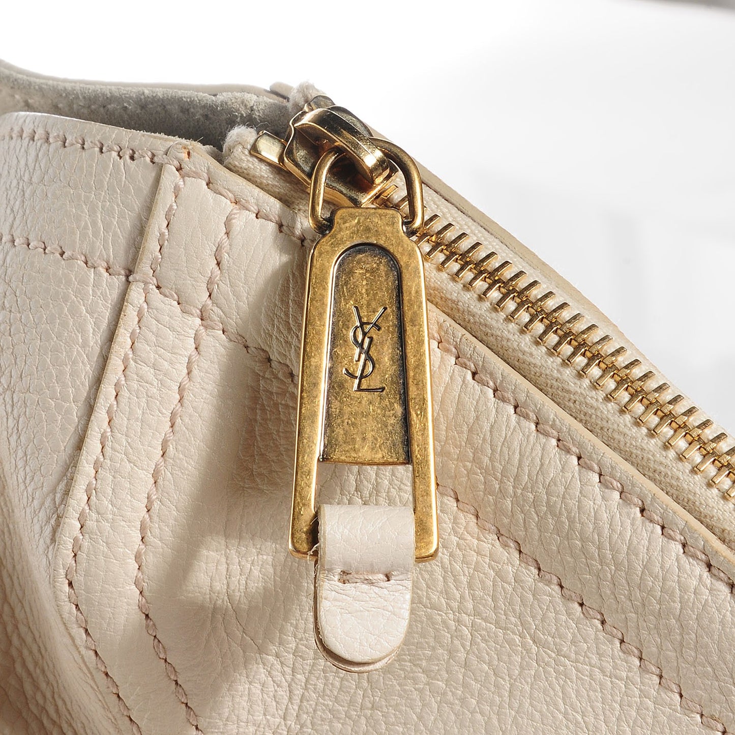 Calfskin Large Downtown Tote Ivory