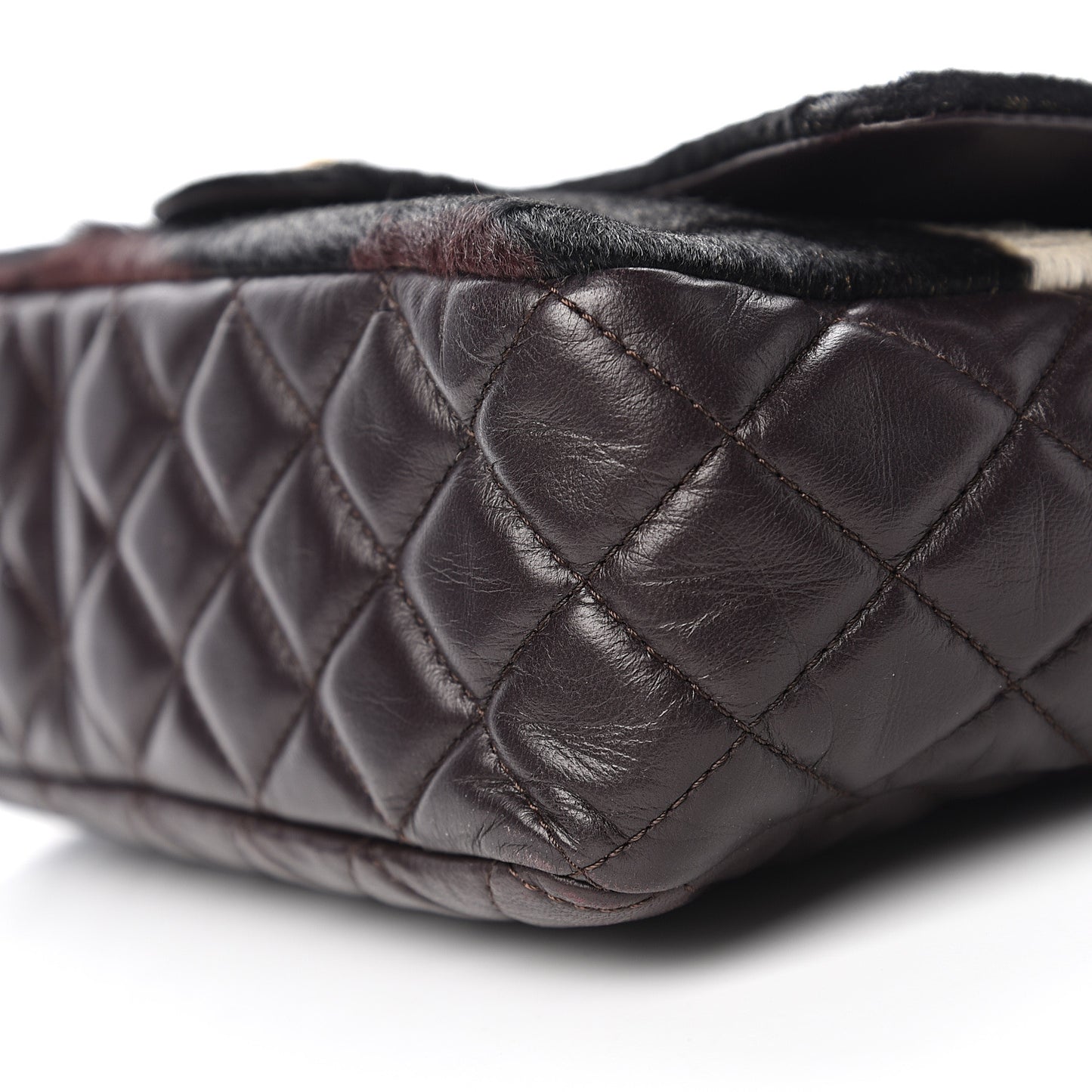 Pony Hair Lambskin Medium Paris Dallas Single Flap Gold