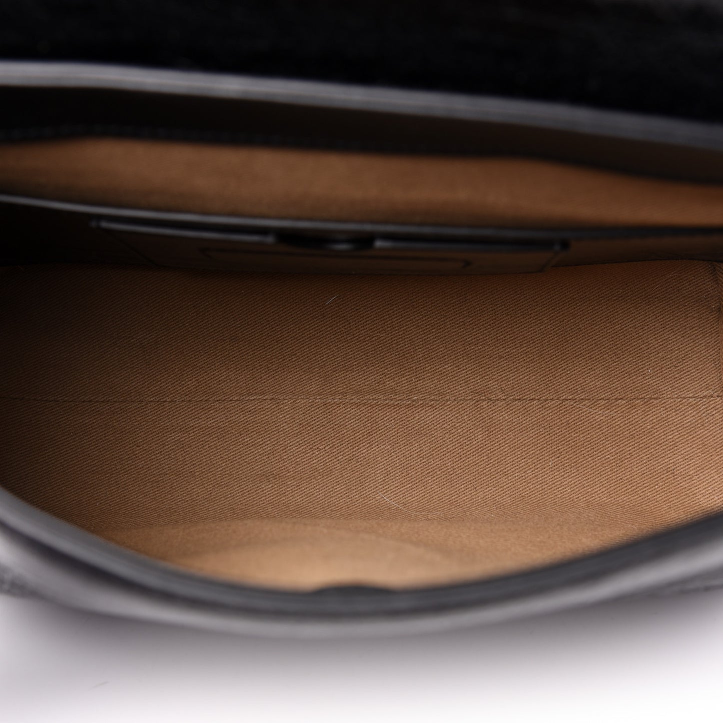 Creased Patent Calfskin Small ID Flap Black
