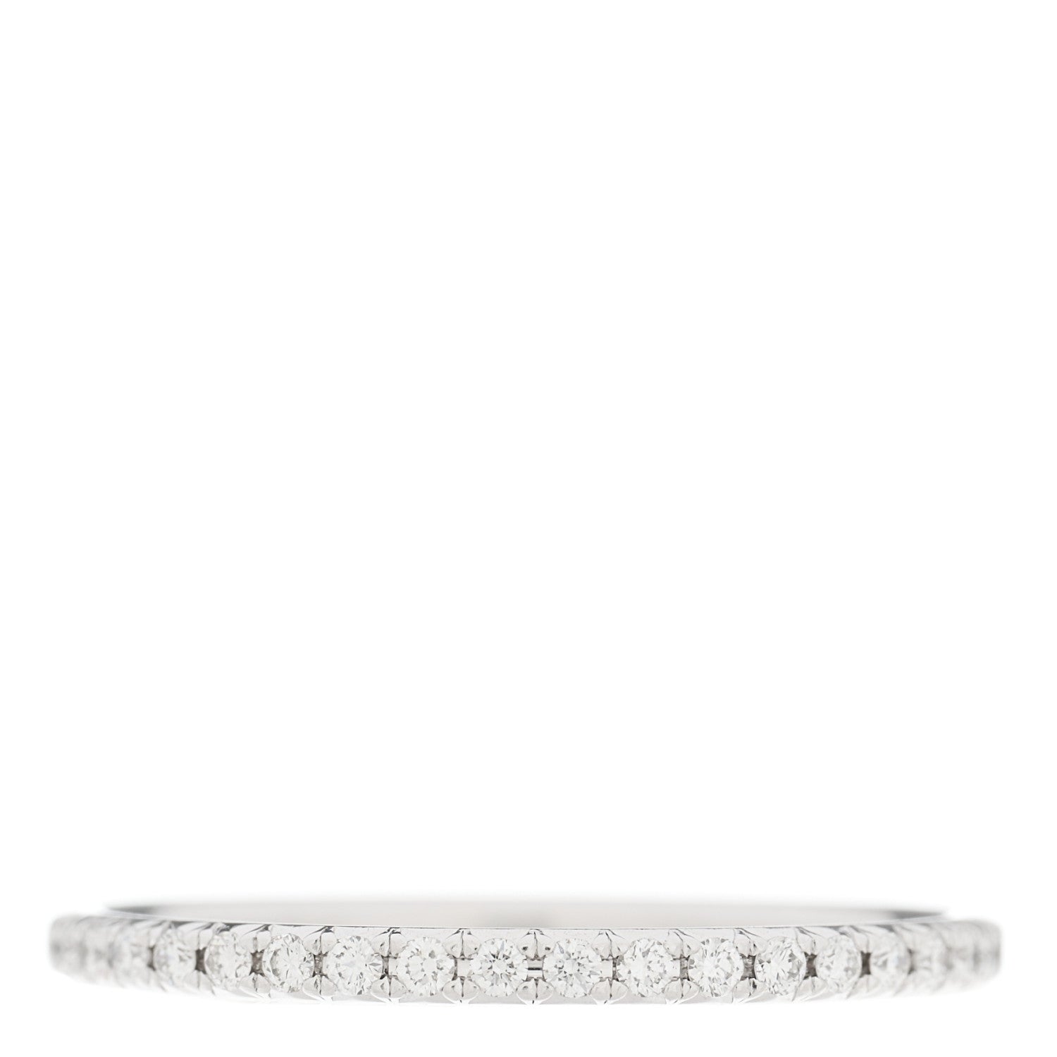 Tiffany 18K White Gold Diamond Metro Band Ring 50 5.5 3 of 7