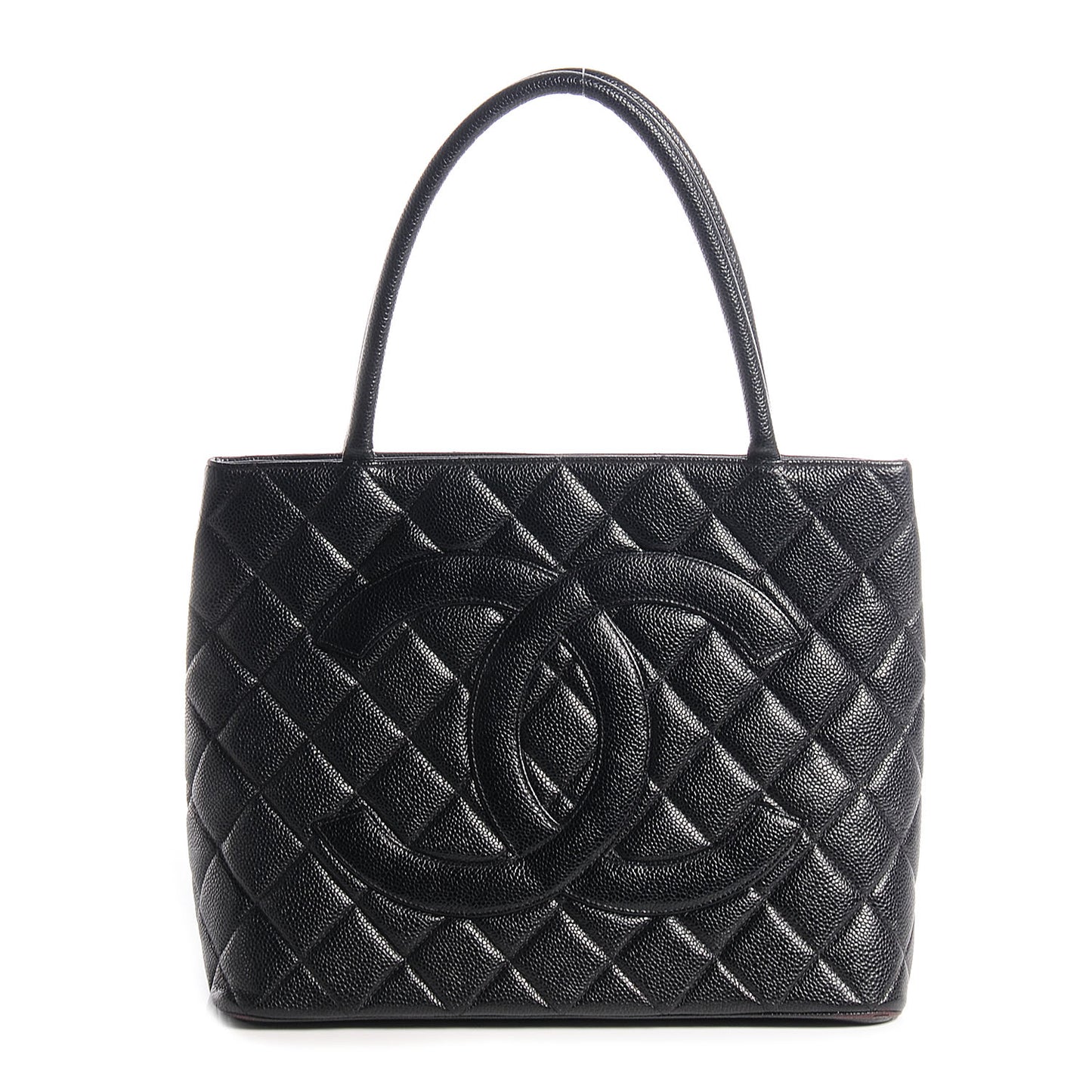 Caviar Medallion Tote Black