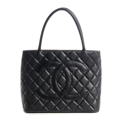 Chanel Caviar Medallion Tote Black 1 of 8