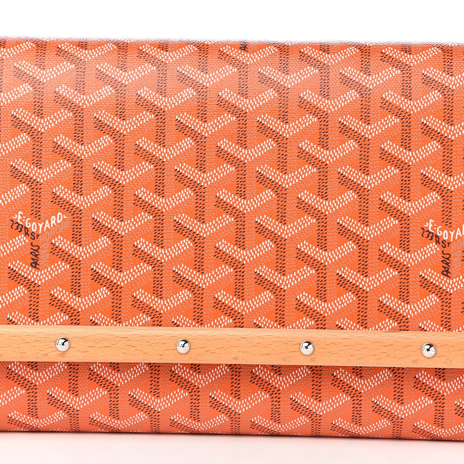 Goyard Goyardine Monte Carlo Bois Clutch Orange 8 of 8