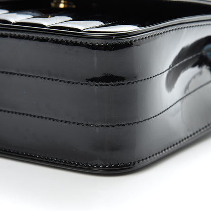Saint Laurent Patent Calfskin Matelasse Monogram Medium Vicky Chain Bag Black 11 of 12