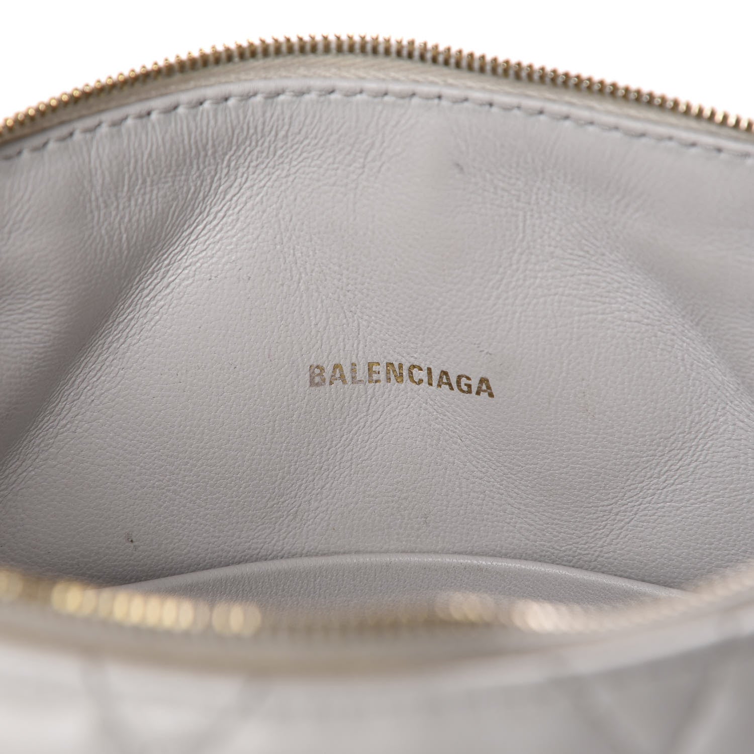 Balenciaga Nappa Calfskin Quilted Touch B Camera Shoulder Bag White 8 of 15