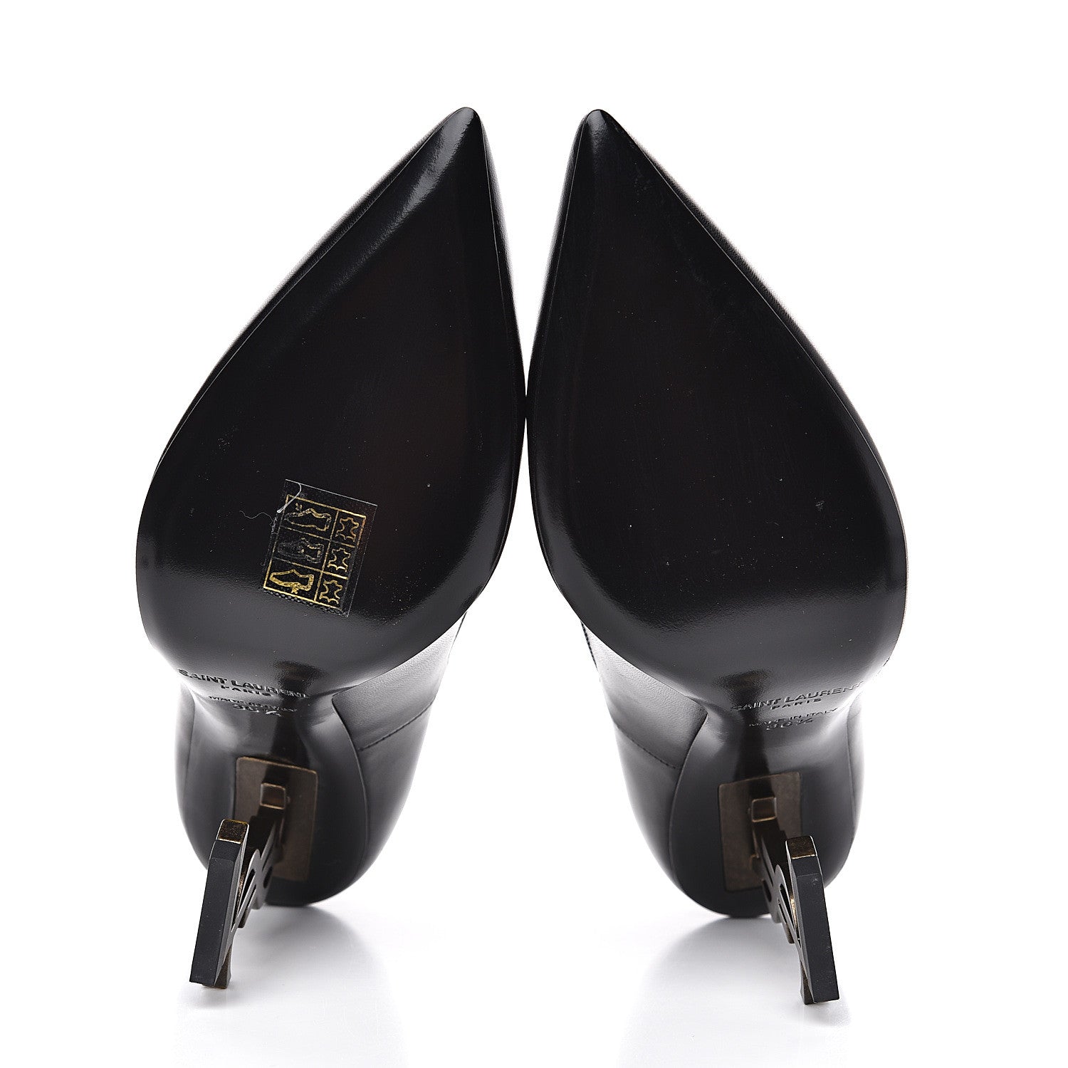 Saint Laurent Calfskin Opyum 100 Pumps 36 Black Gold 5 of 10