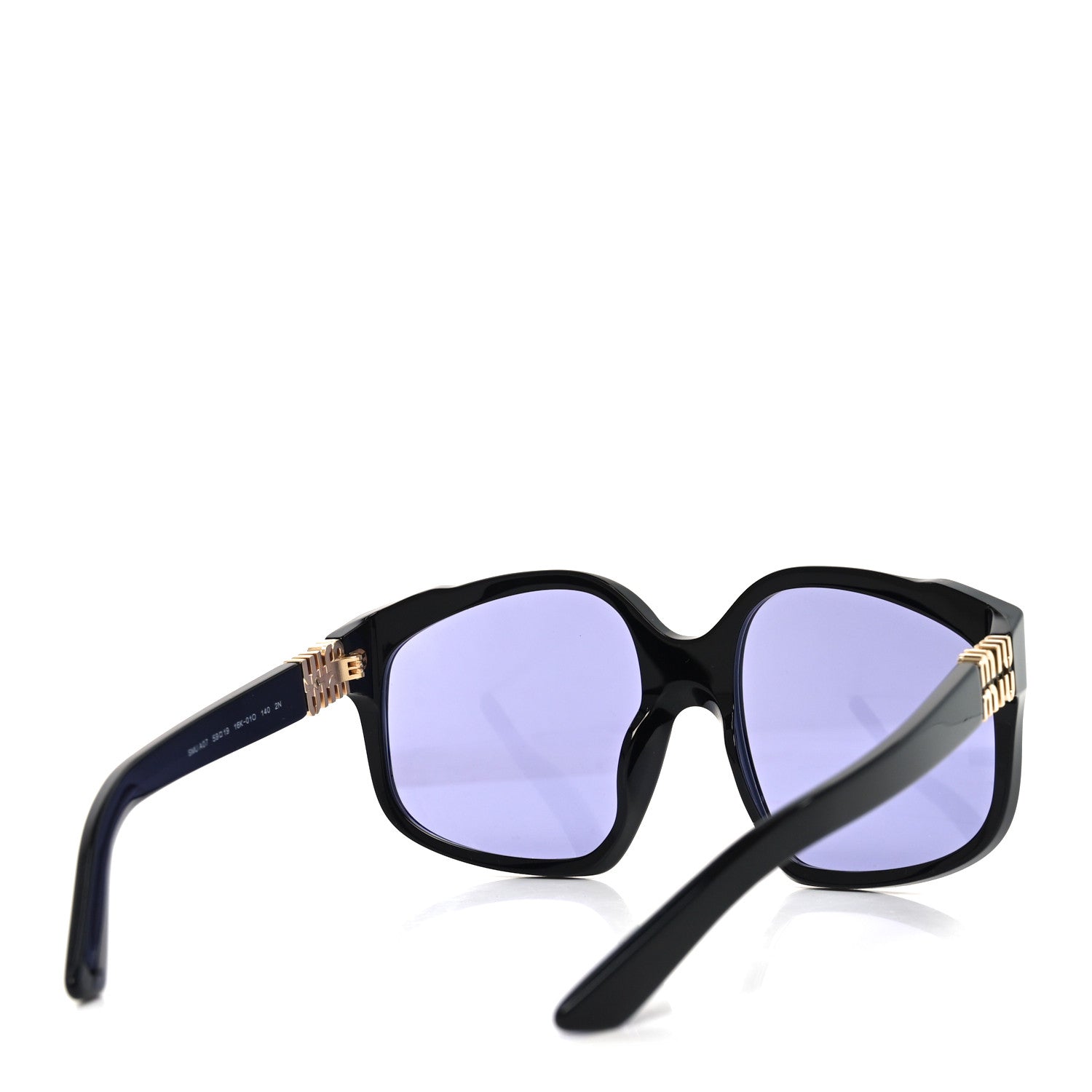 Miu Miu Acetate Square Sunglasses SMU A07 Black Violet 3 of 7