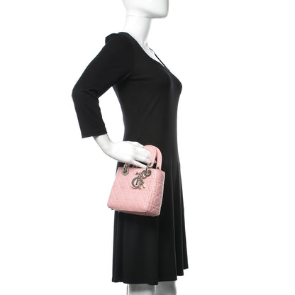 Christian Dior Lambskin Cannage Mini Lady Dior Rose Clair 2 of 19
