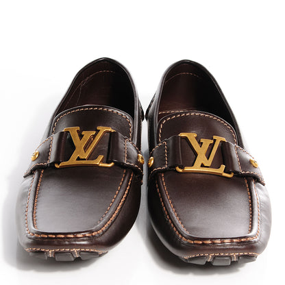 Louis Vuitton Leather Monte Carlo Loafers 7 Cacao Brown 2 of 7