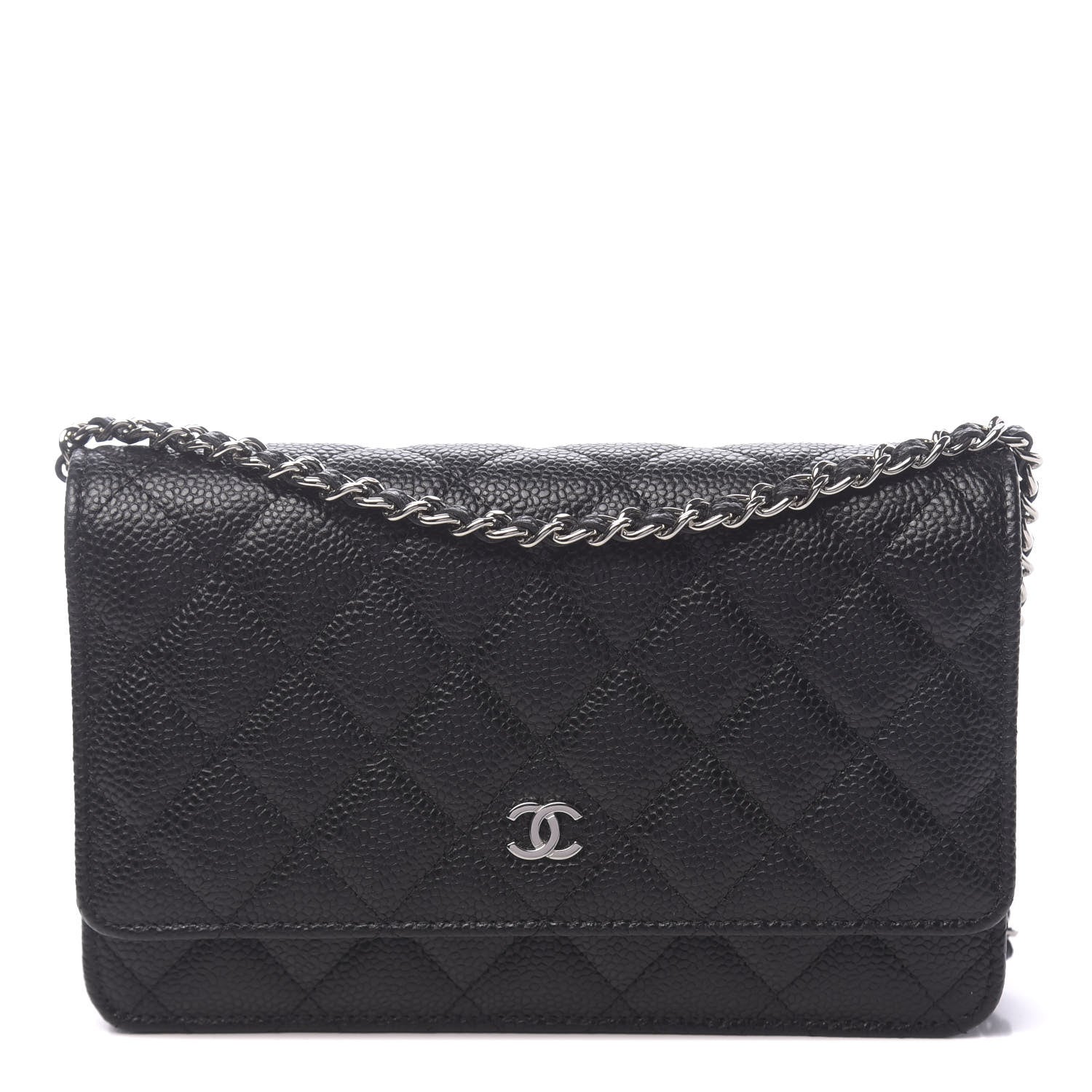 Chanel Caviar Quilted Wallet On Chain WOC Black 1 of 12
