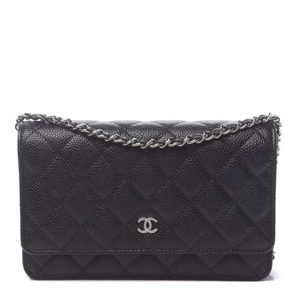 Chanel Caviar Quilted Wallet On Chain WOC Black 1 of 12