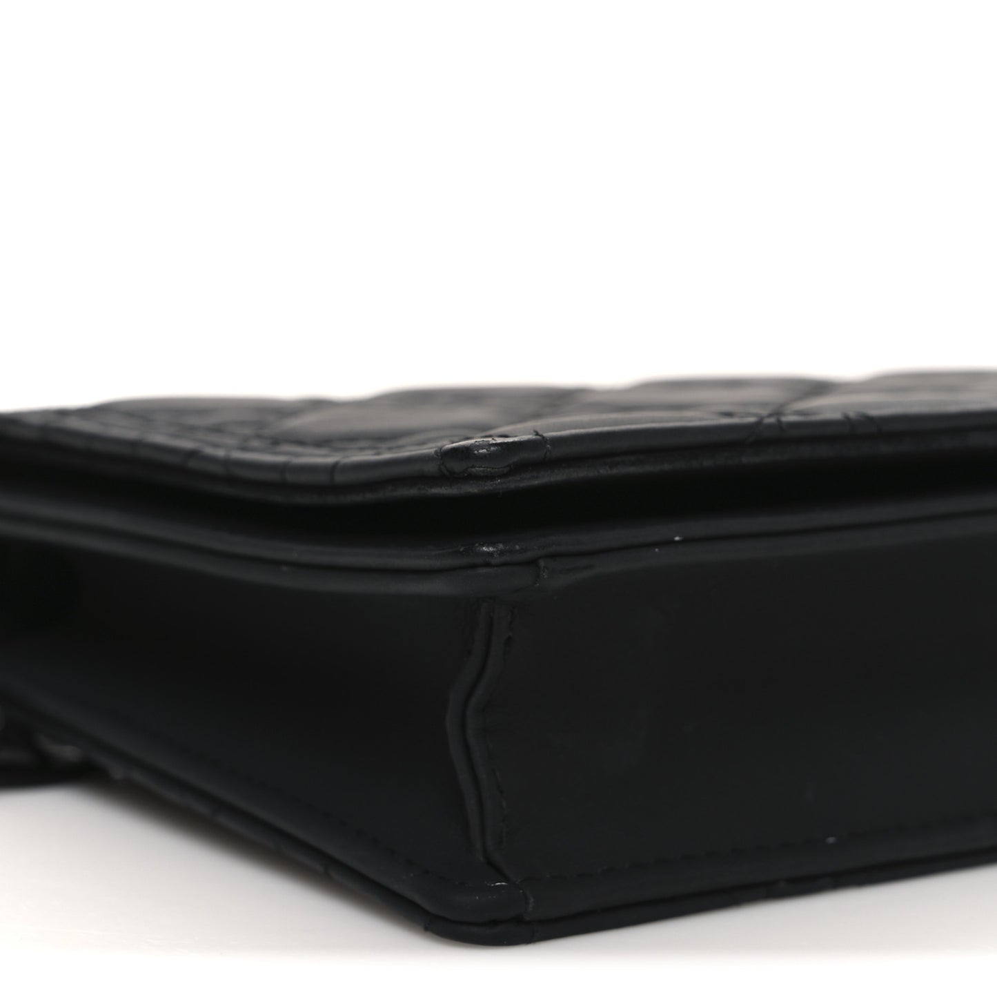 Ultra Matte Calfskin Cannage Lady Dior Clutch Black