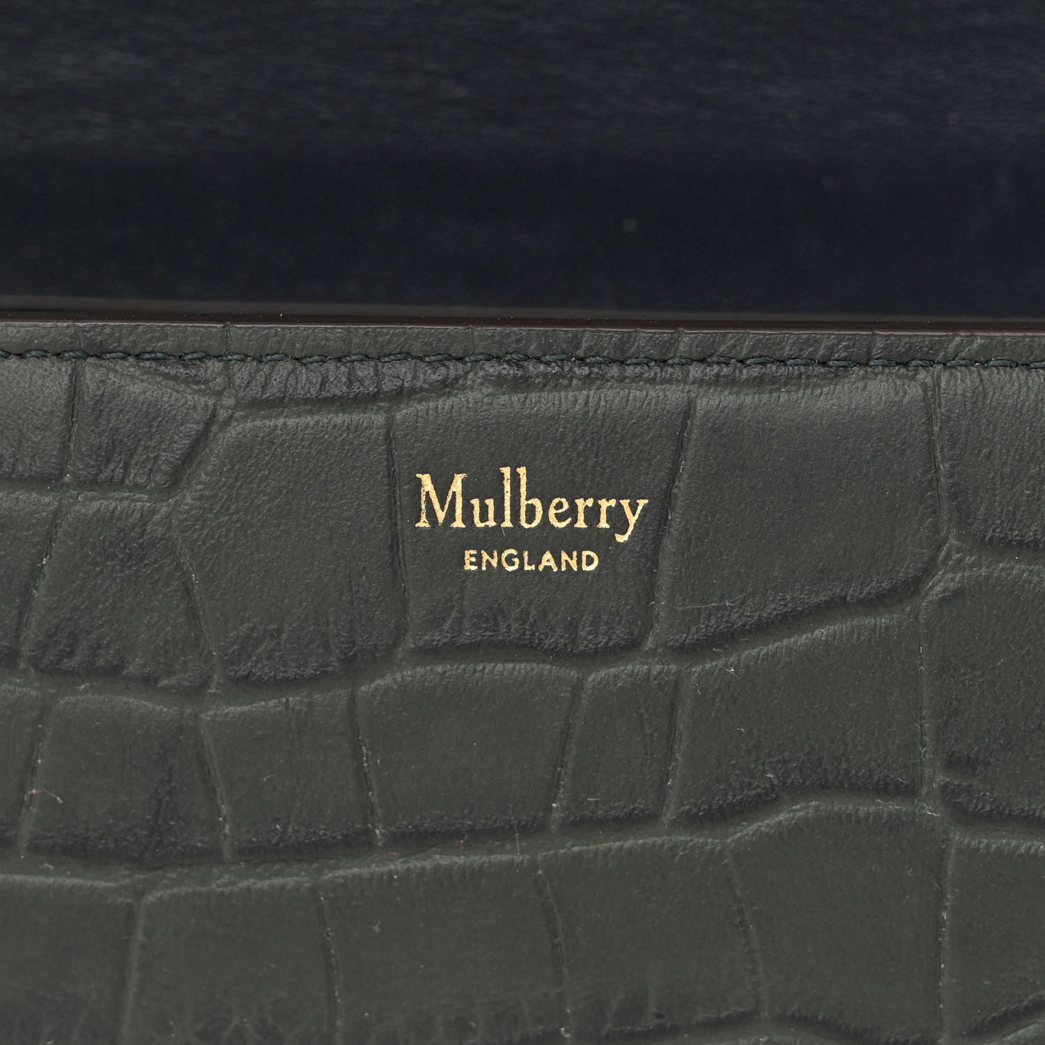 Mulberry Crocodile Embossed Calfskin Small Darley Satchel Green 6 of 12